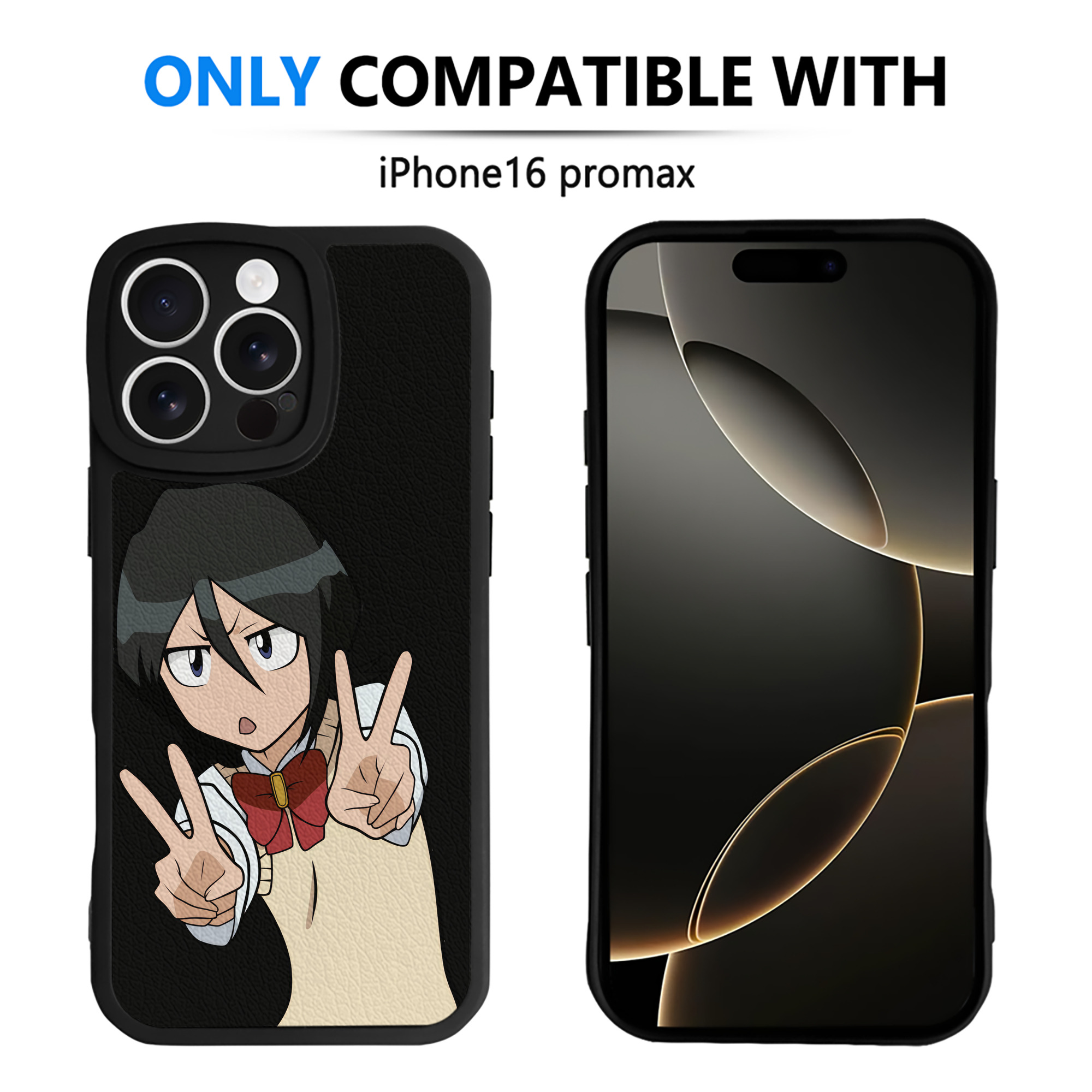 （画像用） ブリーチ 朽木ルキア BLEACH Kuchiki Rukia 【iPhone 16シリーズ対応】シリコンスマホケース（レザー調） 材質：シリコン
